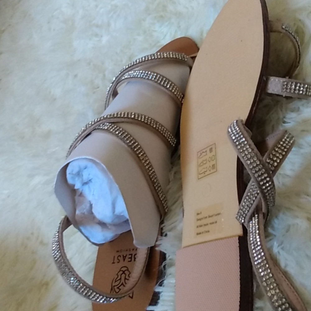 Beast Fashion Women's Tan Sandals - Picture 3 of 3